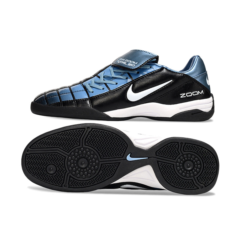 Chuteira Futsal Nike Total 90 IC Preto e Azul