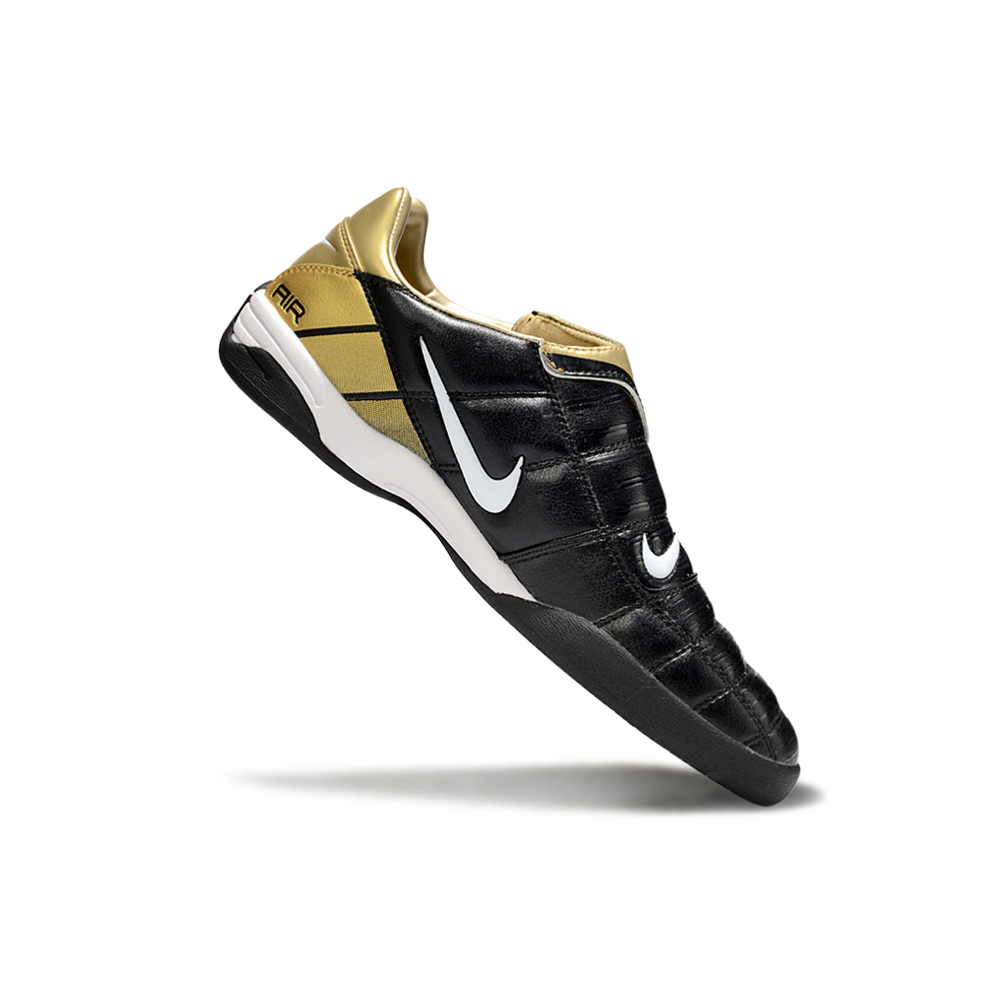 Chuteira Futsal Nike Total 90 IC Preto e Dourado