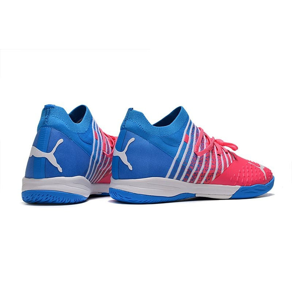 Chuteira Futsal Puma Future Z 1.3 IC Azul e Rosa
