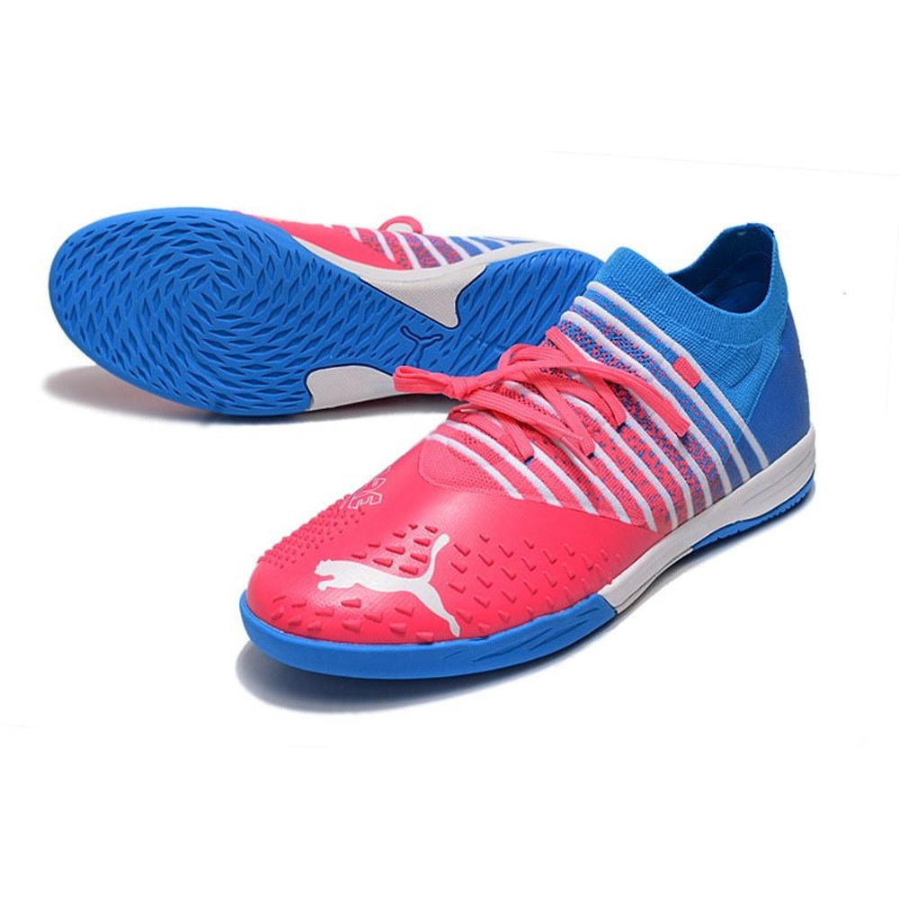 Chuteira Futsal Puma Future Z 1.3 IC Azul e Rosa