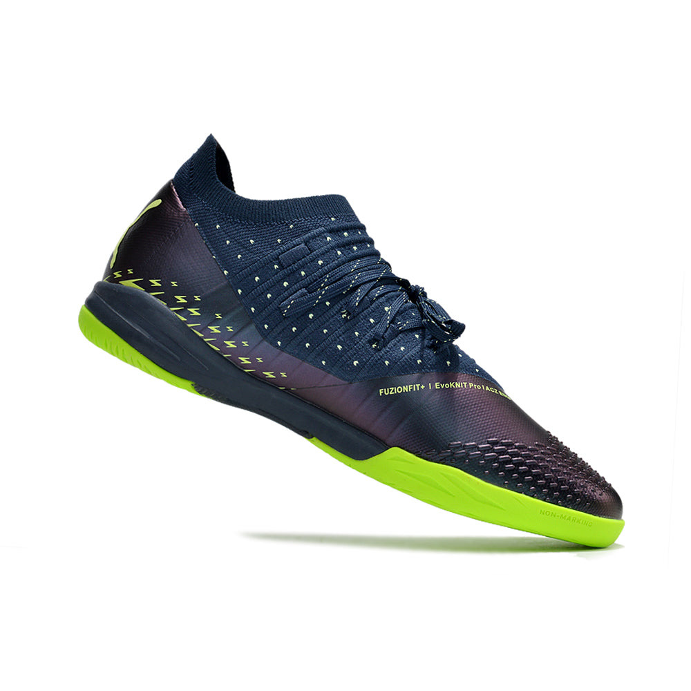 Chuteira Futsal Puma Future Z 1.3 IC Azul e Verde 