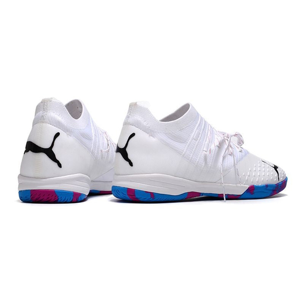 Chuteira Futsal Puma Future Z 1.3 IC Branca e Azul