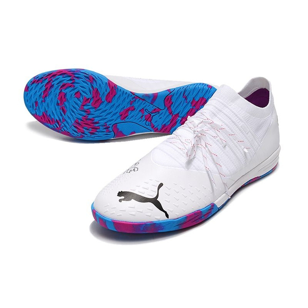 Chuteira Futsal Puma Future Z 1.3 IC Branca e Azul