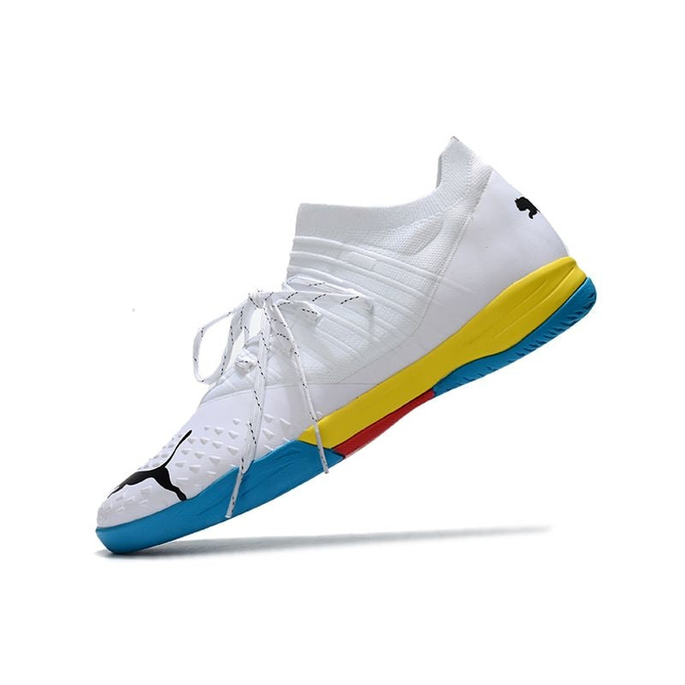 Chuteira Futsal Puma Future Z 1.3 IC Branca e Colorida
