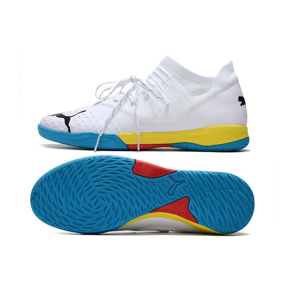 Chuteira Futsal Puma Future Z 1.3 IC Branca e Colorida