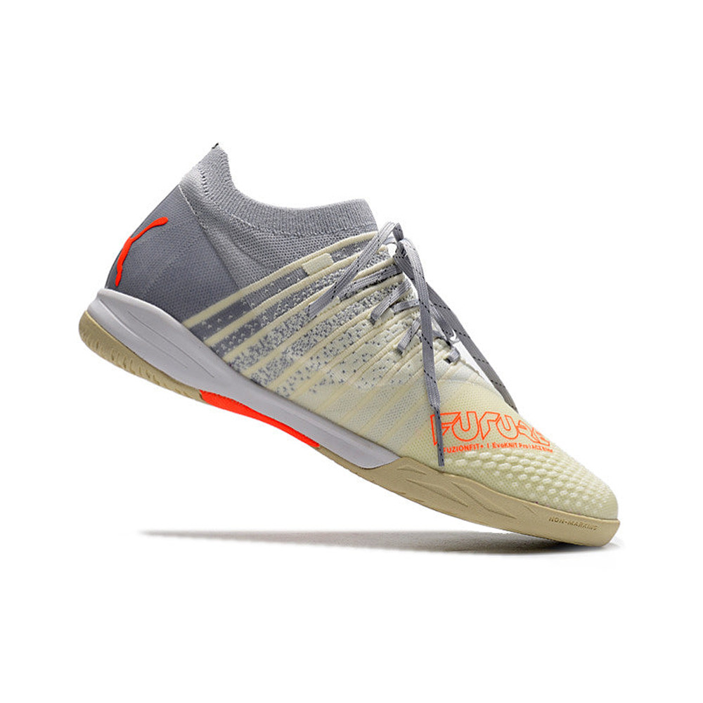 Chuteira Futsal Puma Future Z 1.3 IC Cinza e Branco 