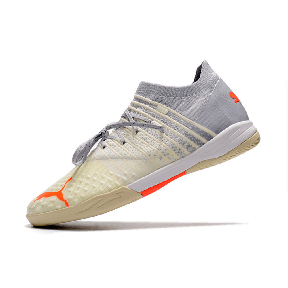 Chuteira Futsal Puma Future Z 1.3 IC Cinza e Branco 