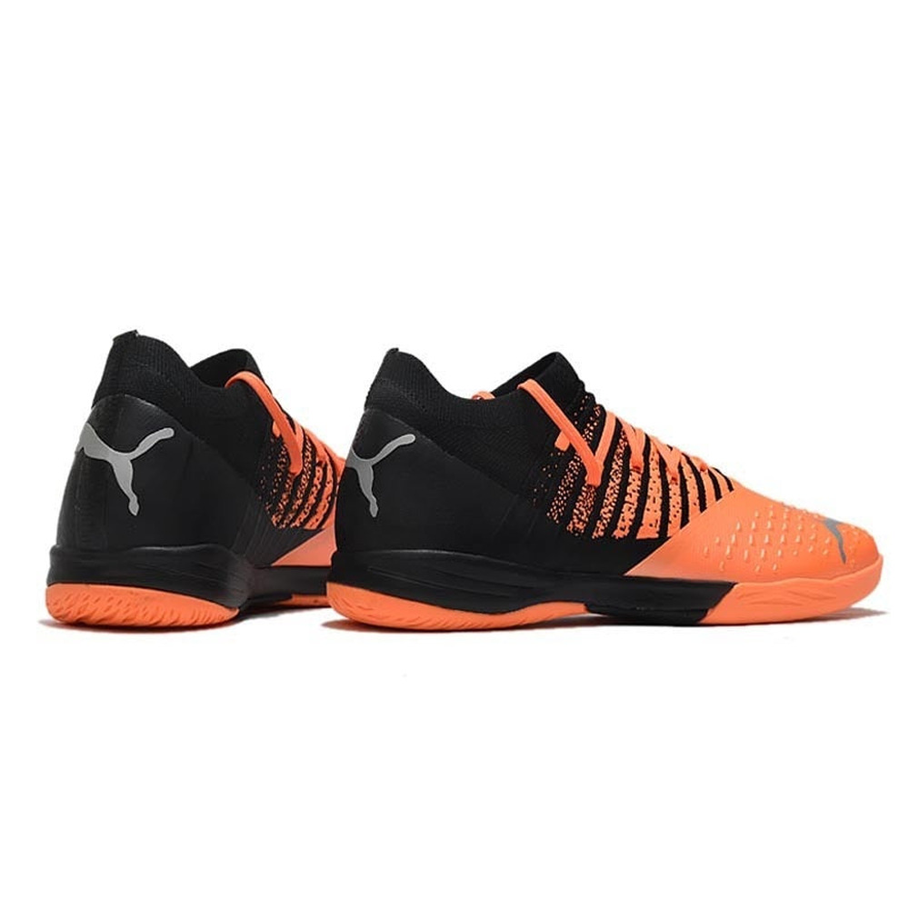 Chuteira Futsal Puma Future Z 1.3 IC Laranja e Preta 