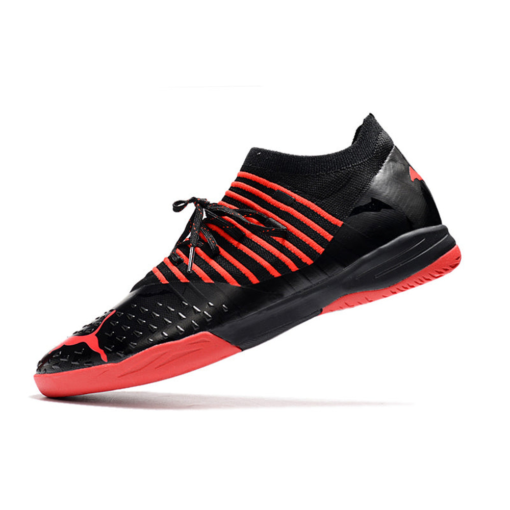 Chuteira Futsal Puma Future Z 1.3 IC Preta e Vermelha 
