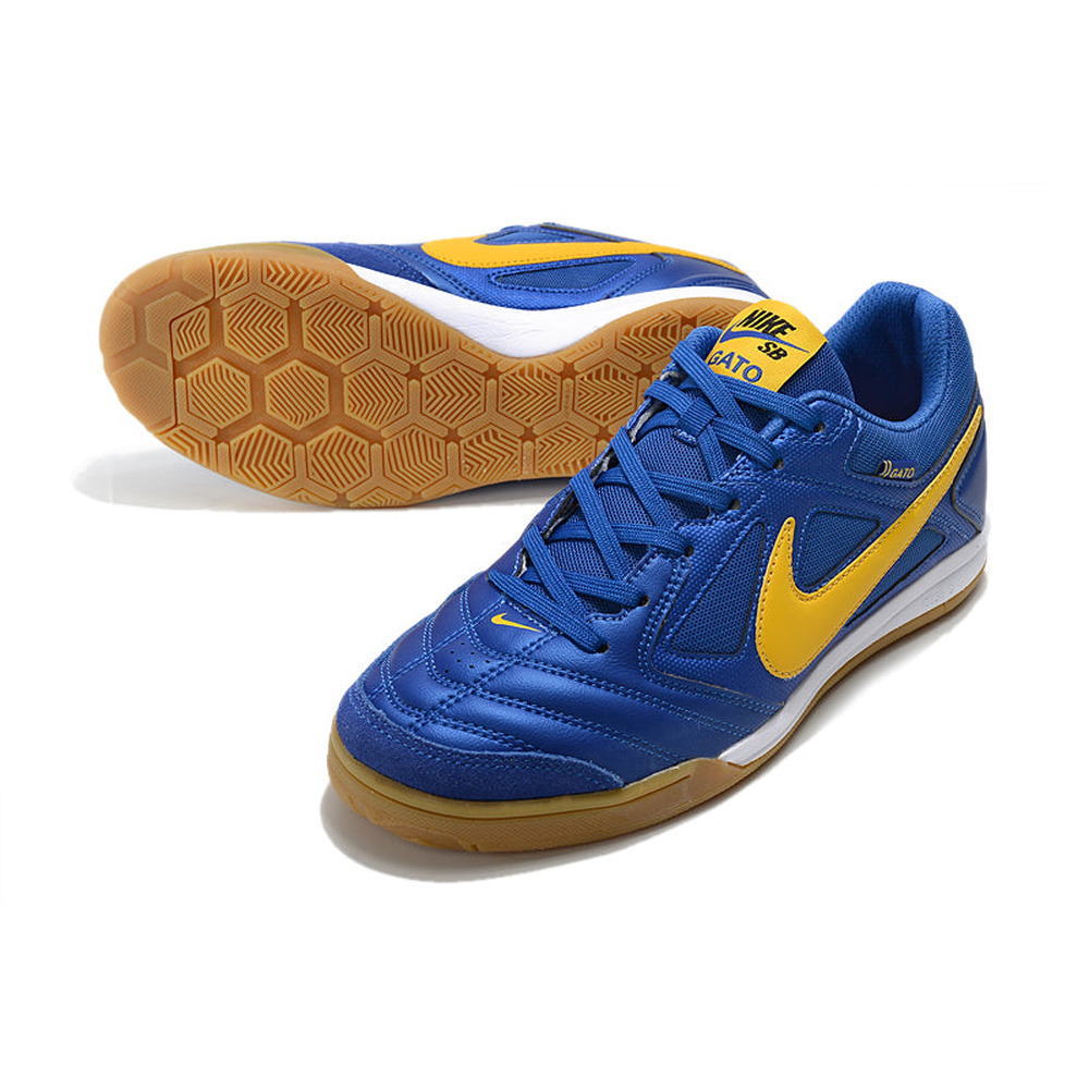 Chuteira Futsal Supreme x Nike SB Gato IC Azul e Amarela
