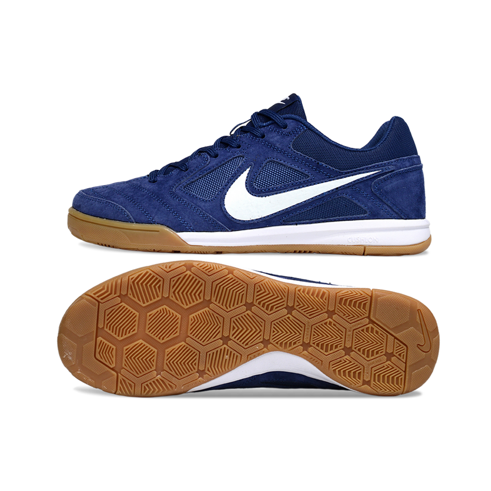 Chuteira Futsal Supreme X Nike SB Gato IC Azul e Branca