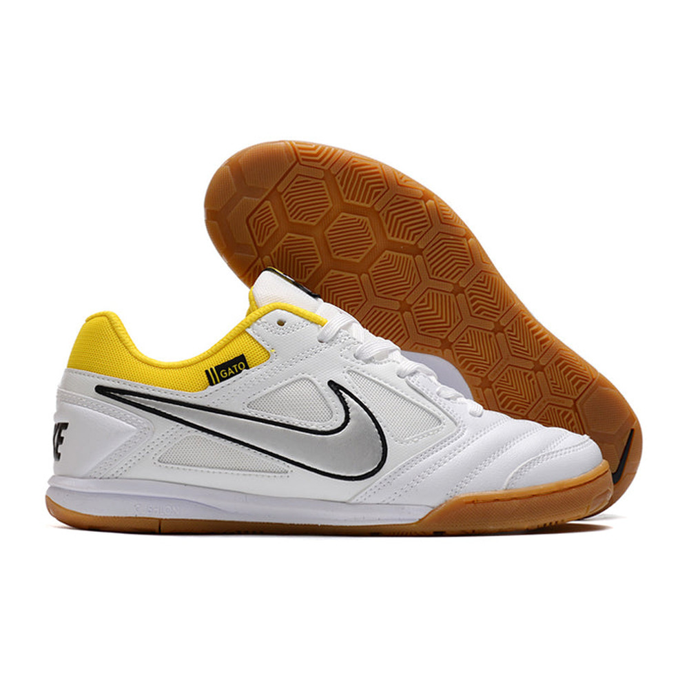 Chuteira Futsal Supreme x Nike SB Gato IC Branca e Preta
