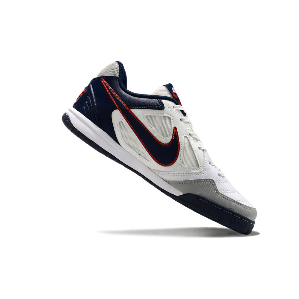 Chuteira Futsal Supreme x Nike SB Gato IC Branca, Cinza e Azul