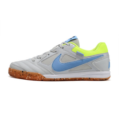 Chuteira Futsal Supreme x Nike SB Gato IC Cinza, Azul e Verde Neon