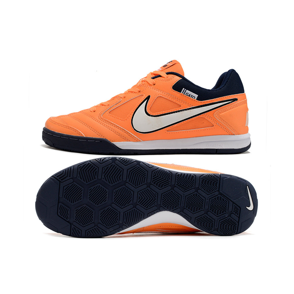 Chuteira Futsal Supreme x Nike SB Gato IC Laranja, Azul e Branco