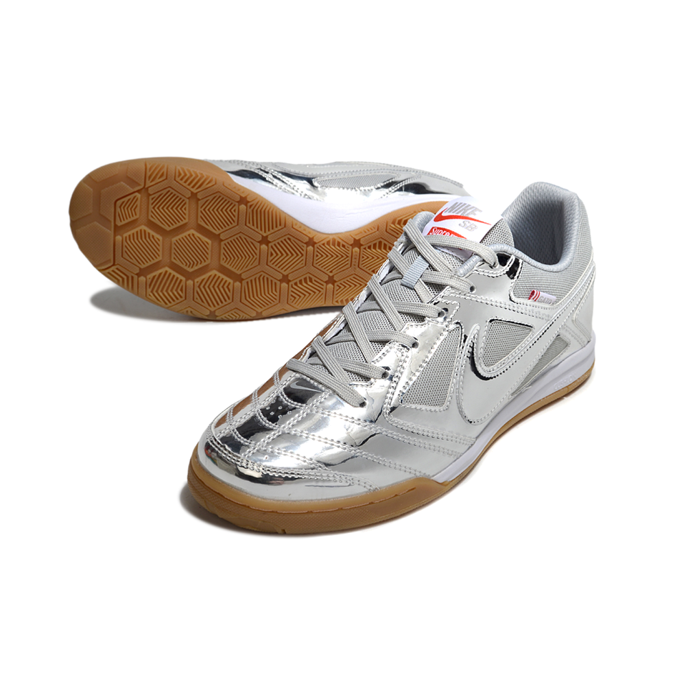 Chuteira Futsal Supreme X Nike SB Gato IC Prata
