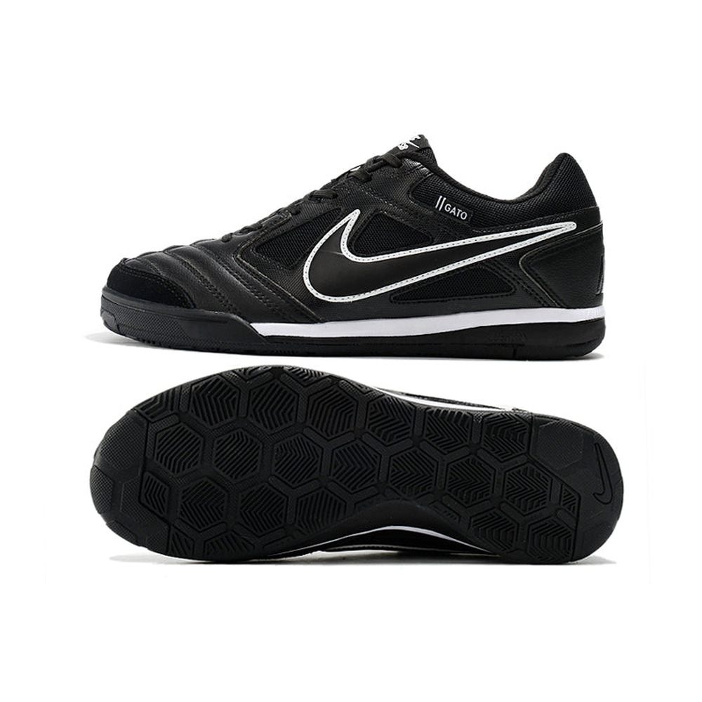 Chuteira Futsal Supreme x Nike SB Gato IC Preta e Branca