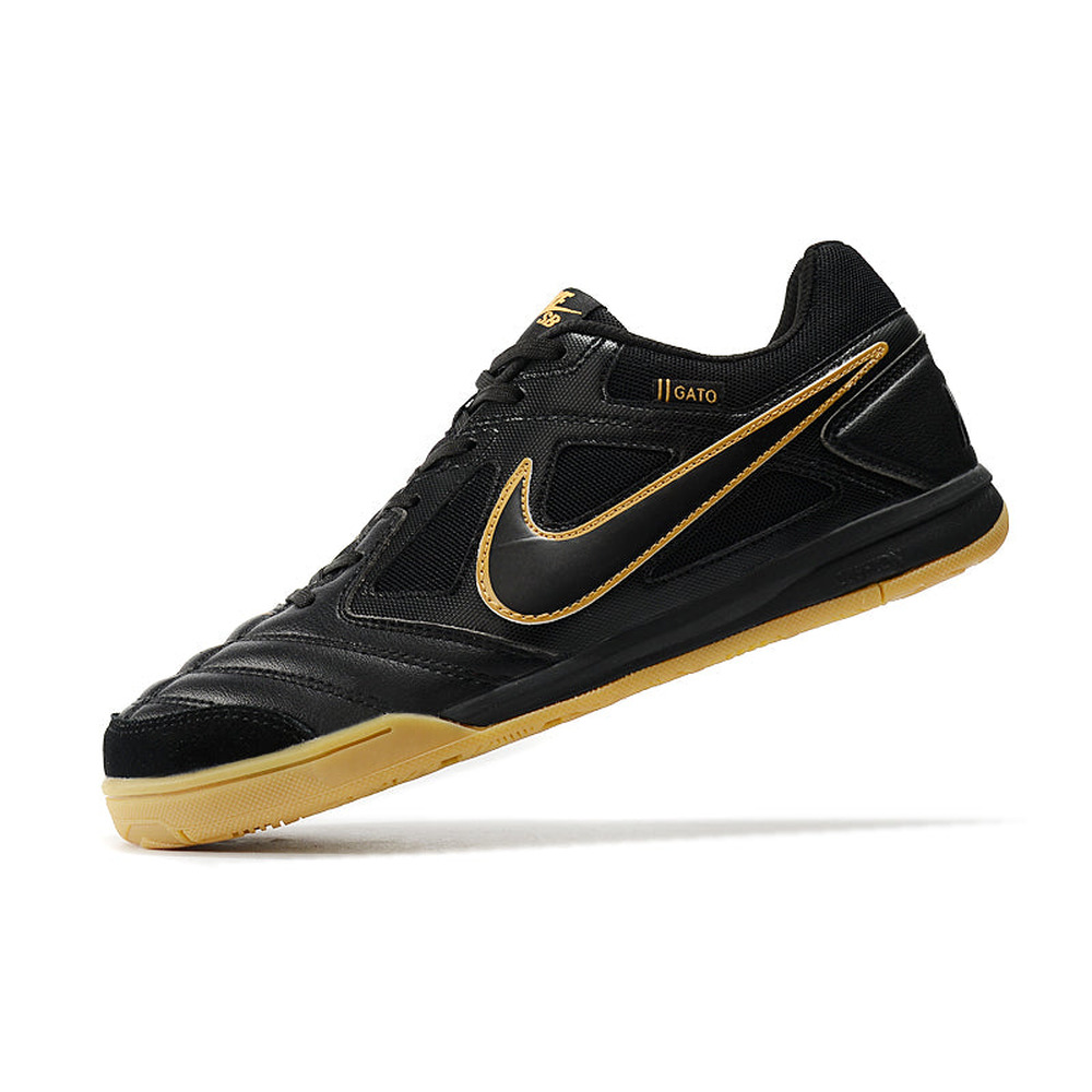 Chuteira Futsal Supreme x Nike SB Gato IC Preta e Dourada