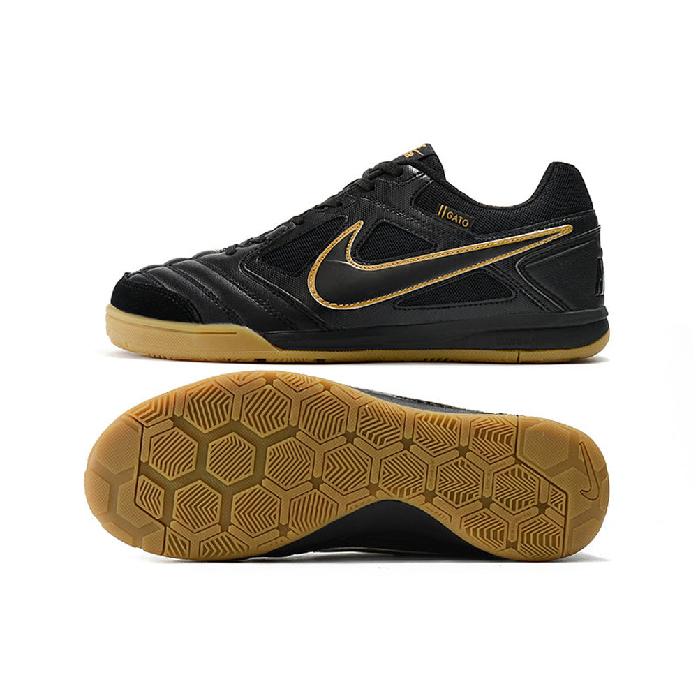 Chuteira Futsal Supreme x Nike SB Gato IC Preta e Dourada
