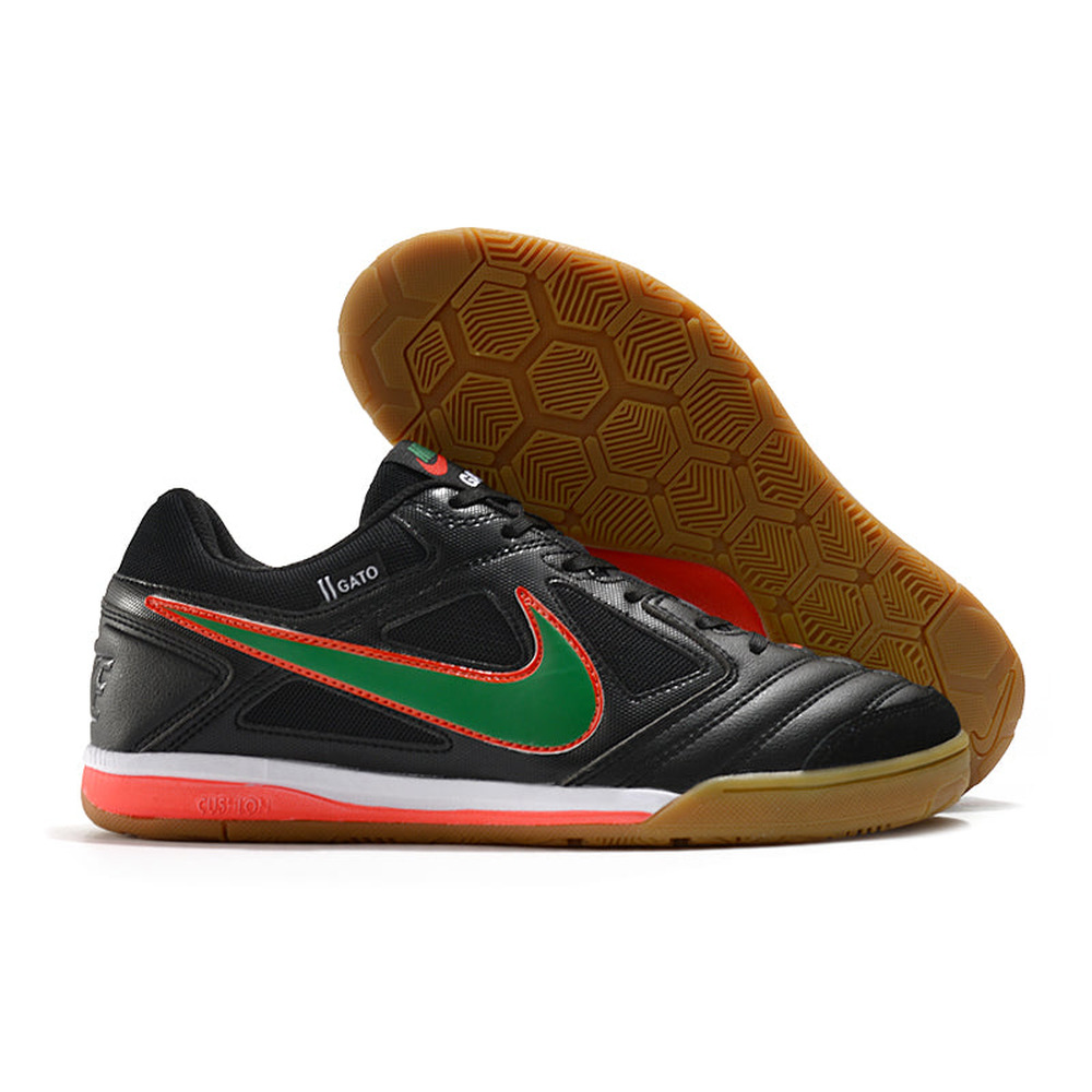 Chuteira Futsal Supreme x Nike SB Gato IC Preta e Verde