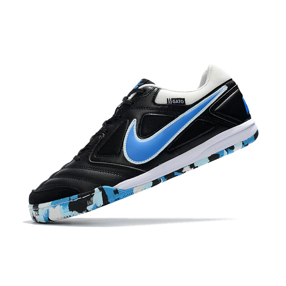 Chuteira Futsal Supreme x Nike SB Gato IC Preta, Azul e Branca