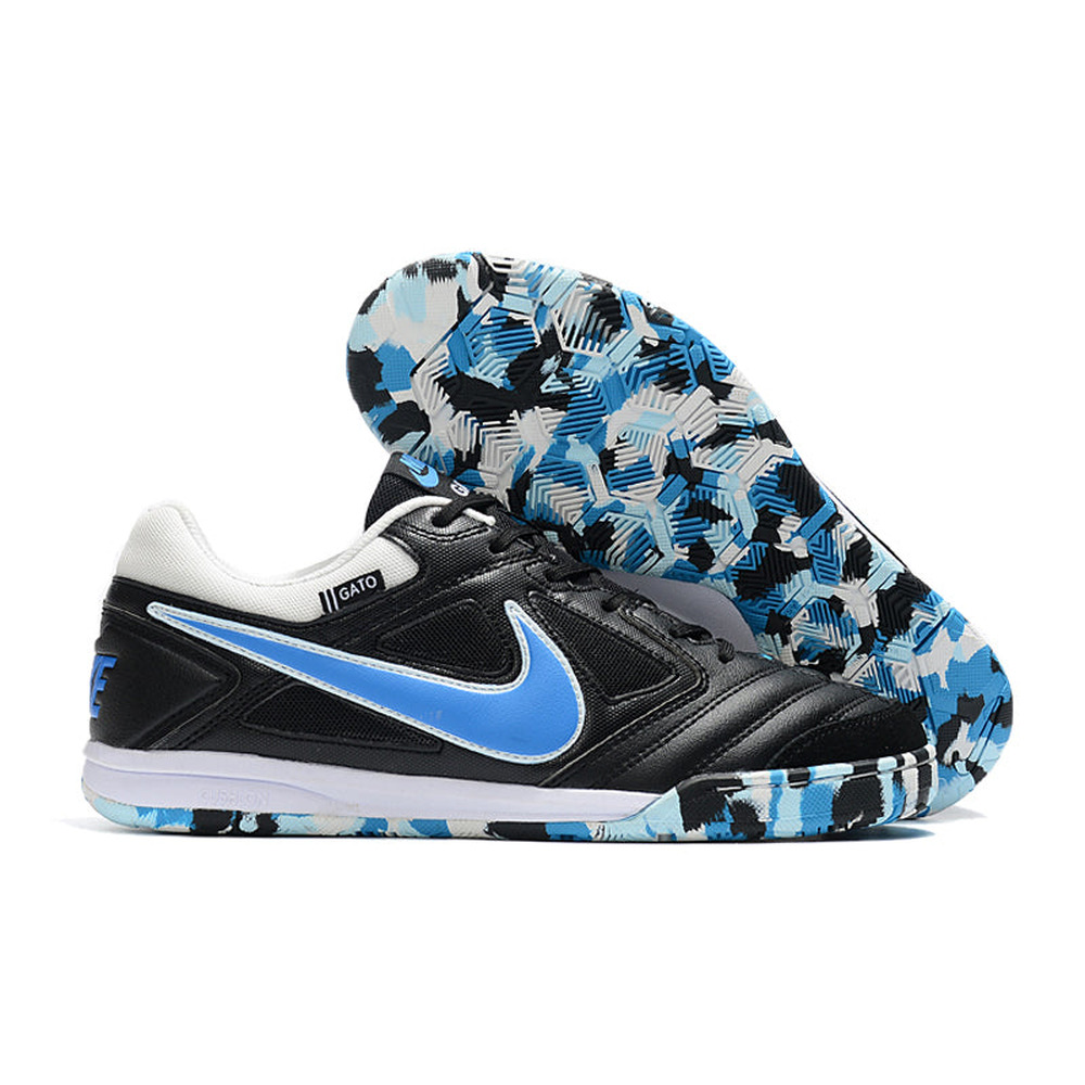 Chuteira Futsal Supreme x Nike SB Gato IC Preta, Azul e Branca