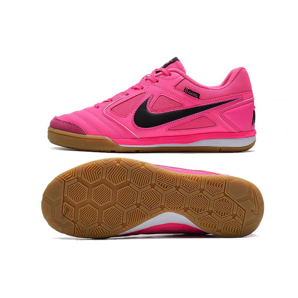 Chuteira Futsal Supreme x Nike SB Gato IC Rosa e Preto