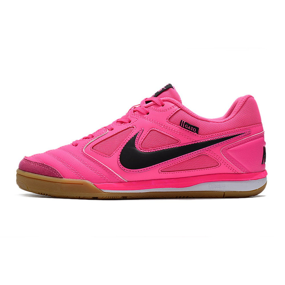 Chuteira Futsal Supreme x Nike SB Gato IC Rosa e Preto