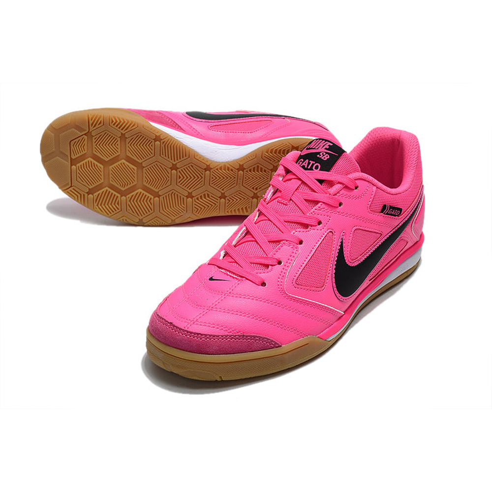 Chuteira Futsal Supreme x Nike SB Gato IC Rosa e Preto