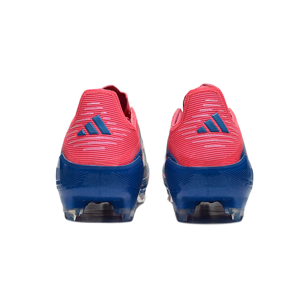 Chuteira Infantil Campo Adidas F50+ LL FG Rosa, Azul e Branca 