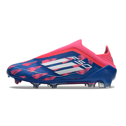 Chuteira Infantil Campo Adidas F50+ LL FG Rosa, Azul e Branca 