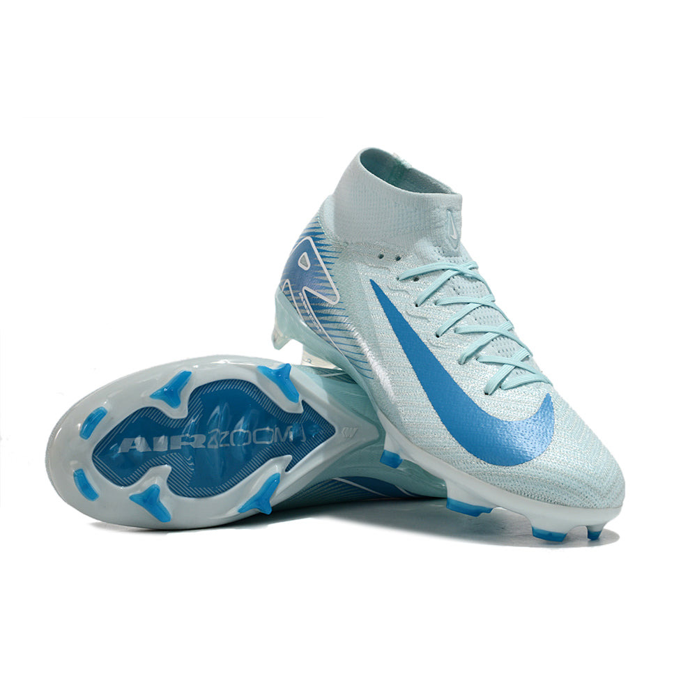 Chuteira Infantil Campo Nike Air Zoom Mercurial Superfly 10 Elite FG Azul 