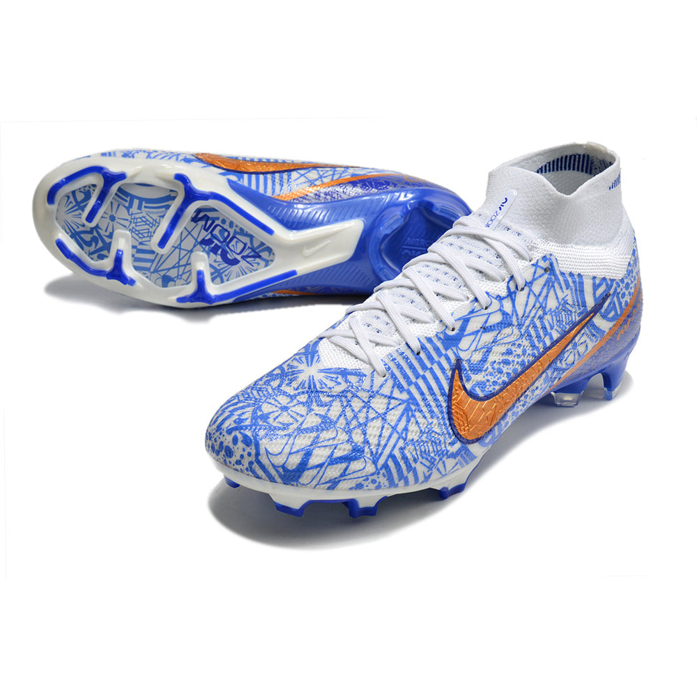 Chuteira Infantil Campo Nike Air Zoom Mercurial Superfly 9 Elite FG Azul 