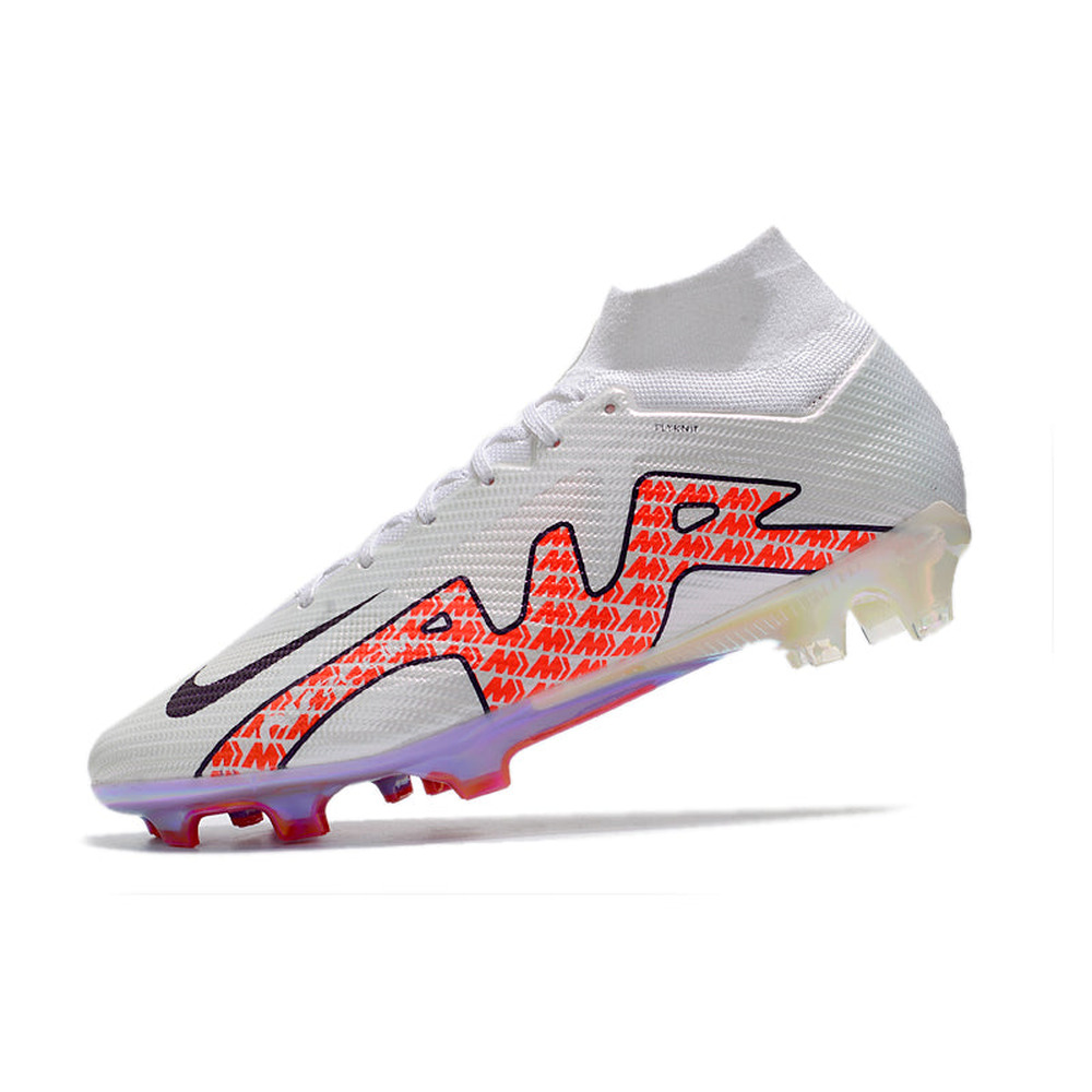 Chuteira Infantil Campo Nike Air Zoom Mercurial Superfly 9 Elite FG Branca 