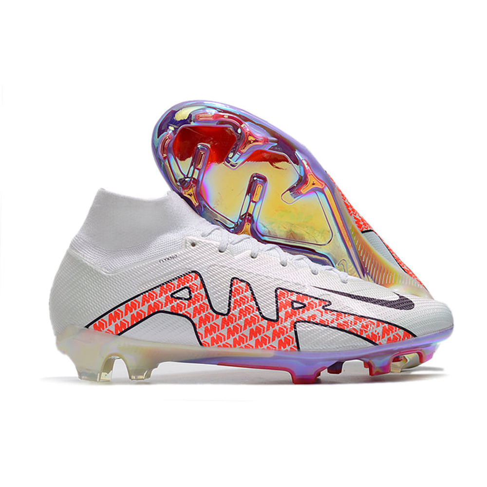 Chuteira Infantil Campo Nike Air Zoom Mercurial Superfly 9 Elite FG Branca 
