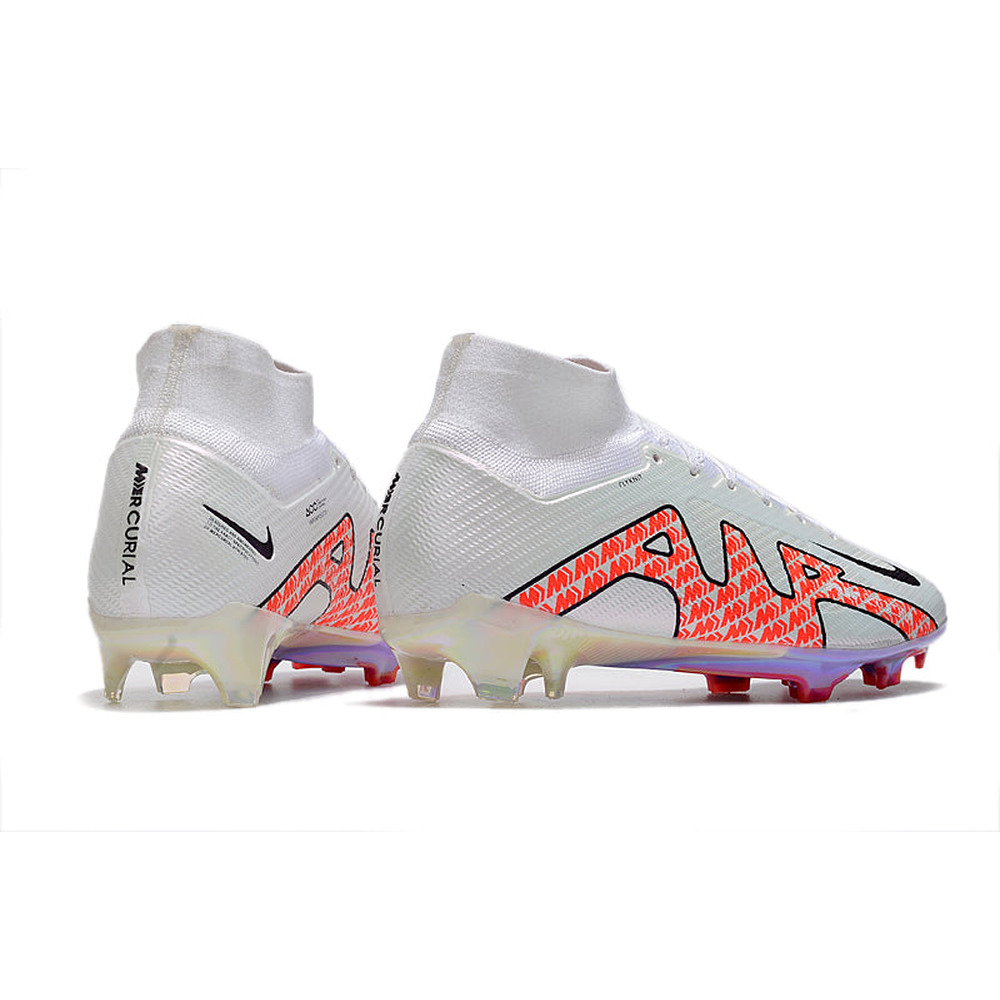 Chuteira Infantil Campo Nike Air Zoom Mercurial Superfly 9 Elite FG Branca 