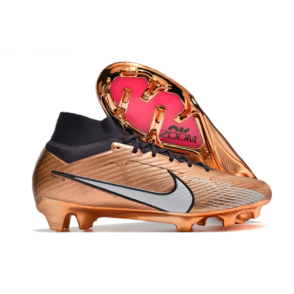 Chuteira Infantil Campo Nike Air Zoom Mercurial Superfly 9 Elite FG Cobre 