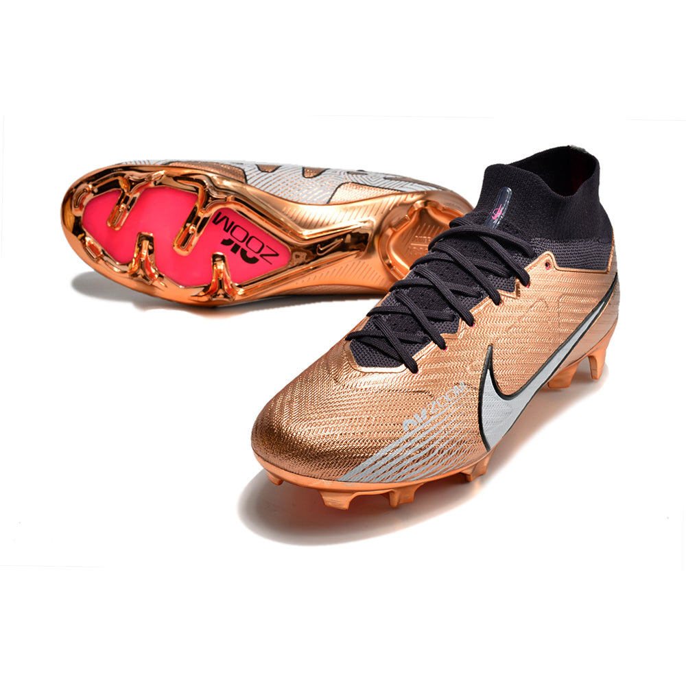 Chuteira Infantil Campo Nike Air Zoom Mercurial Superfly 9 Elite FG Cobre 