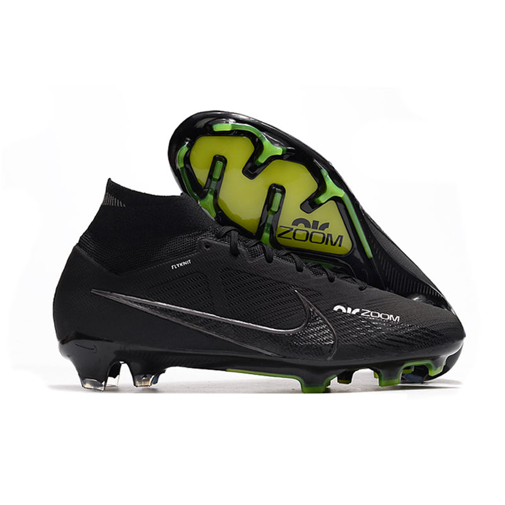 Chuteira Infantil Campo Nike Air Zoom Mercurial Superfly 9 Elite FG Preta 