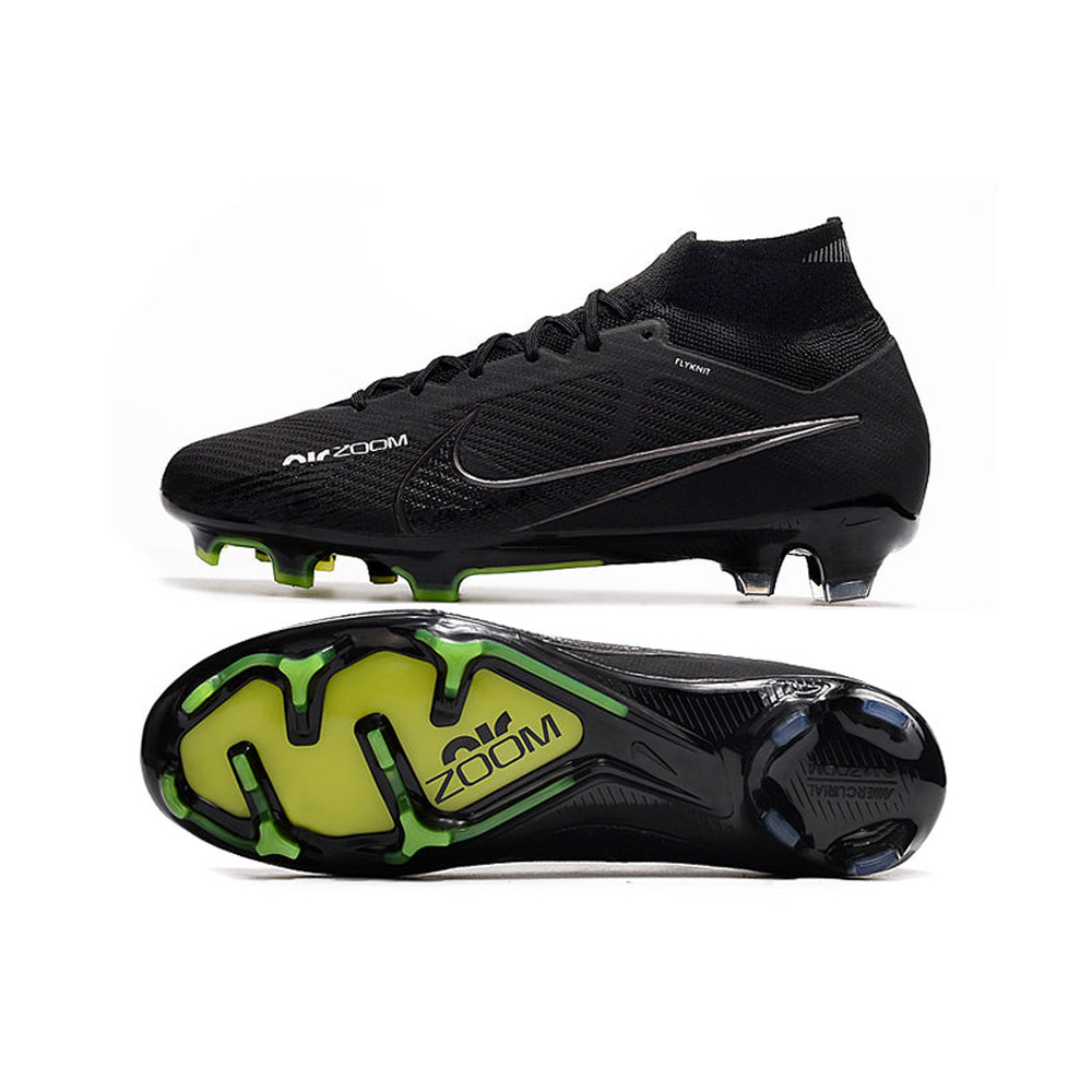 Chuteira Infantil Campo Nike Air Zoom Mercurial Superfly 9 Elite FG Preta 