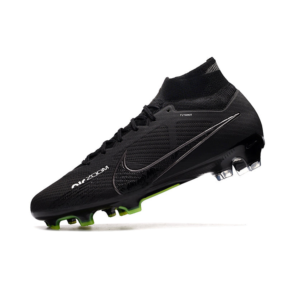 Chuteira Infantil Campo Nike Air Zoom Mercurial Superfly 9 Elite FG Preta 