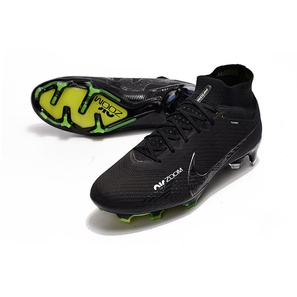 Chuteira Infantil Campo Nike Air Zoom Mercurial Superfly 9 Elite FG Preta 