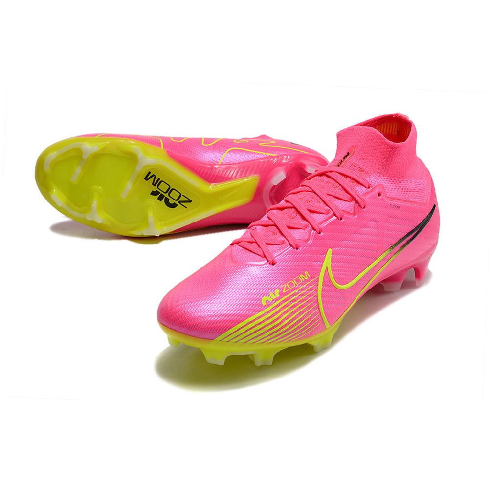Chuteira Infantil Campo Nike Air Zoom Mercurial Superfly 9 Elite FG Rosa 