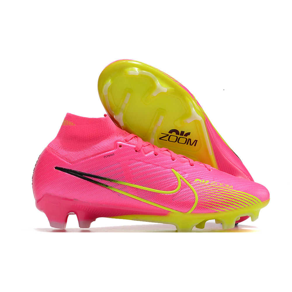 Chuteira Infantil Campo Nike Air Zoom Mercurial Superfly 9 Elite FG Rosa 