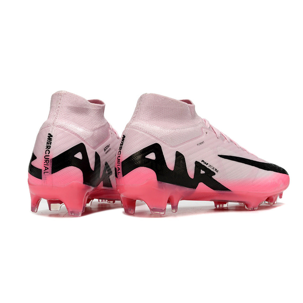 Chuteira Infantil Campo Nike Air Zoom Mercurial Superfly 9 Elite FG Rosa e Preto 