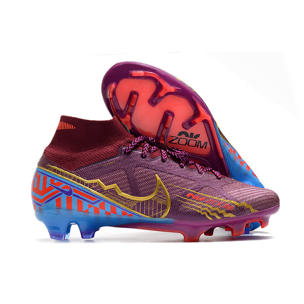 Chuteira Infantil Campo Nike Air Zoom Mercurial Superfly 9 Elite FG Roxa 