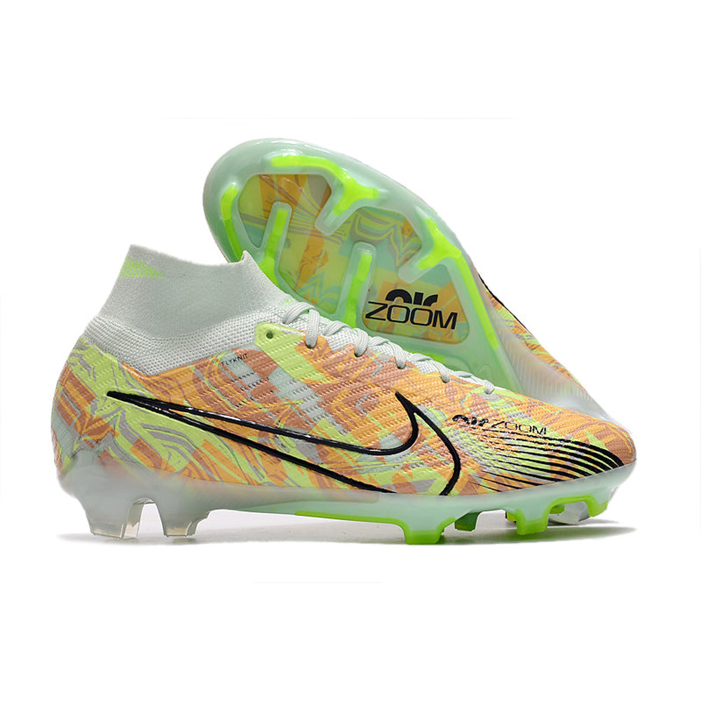 Chuteira Infantil Campo Nike Air Zoom Mercurial Superfly 9 Elite FG Verde 