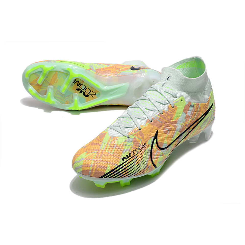Chuteira Infantil Campo Nike Air Zoom Mercurial Superfly 9 Elite FG Verde 