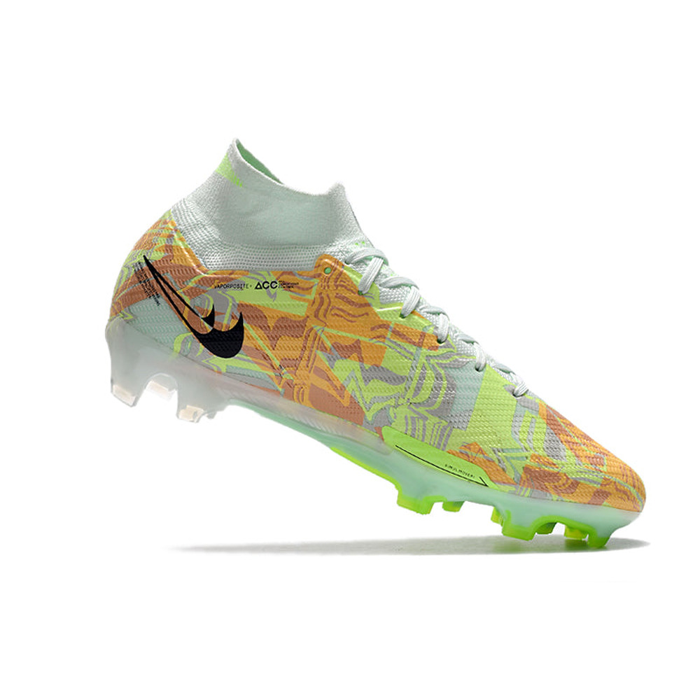 Chuteira Infantil Campo Nike Air Zoom Mercurial Superfly 9 Elite FG Verde 