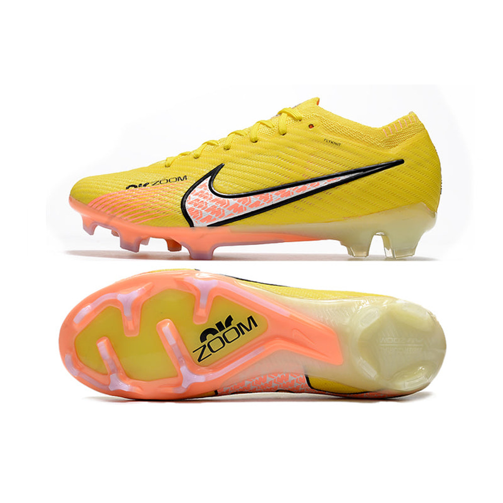 Chuteira Infantil Campo Nike Air Zoom Mercurial Vapor 15 Elite FG Amarela 